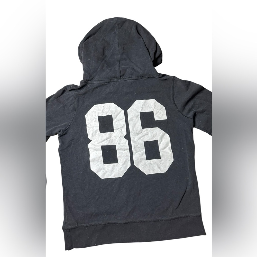 Victoria’s Secret PINK Love Pink Black Hoodie Sweatshirt Women’s Medium - Picture 4 of 5